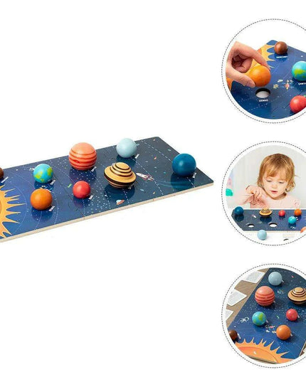 Galactic Discovery Wooden Puzzle Set: Solar System Adventure Kit for Kids