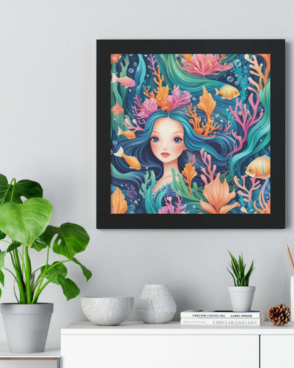 Eco-Friendly Elite Mermaid Framed Art Print for Sustainable Home Decor