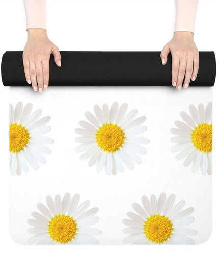 Elite Zen Custom Luxury Daisy Yoga Mat - Microfiber Suede with Anti-Slip Design