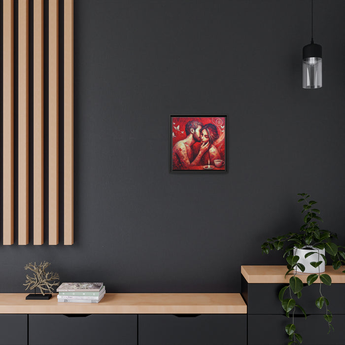 Elegance Personified: Premium Cotton-Polyester Matte Canvas Print with Black Pinewood Frame