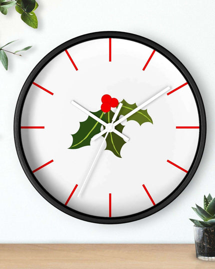 Elegant Artisanal Wooden Wall Clock with Lively Print Design