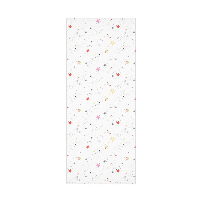Maison d'Elite Christmas Pink Stars Gift Wrap Paper - Matte & Satin Finishes, USA-Made Printify