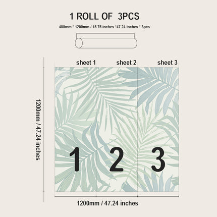 Plant Flower Pattern PVC Self Adhesive Wallpaper Moisture Proof Stain Resistant