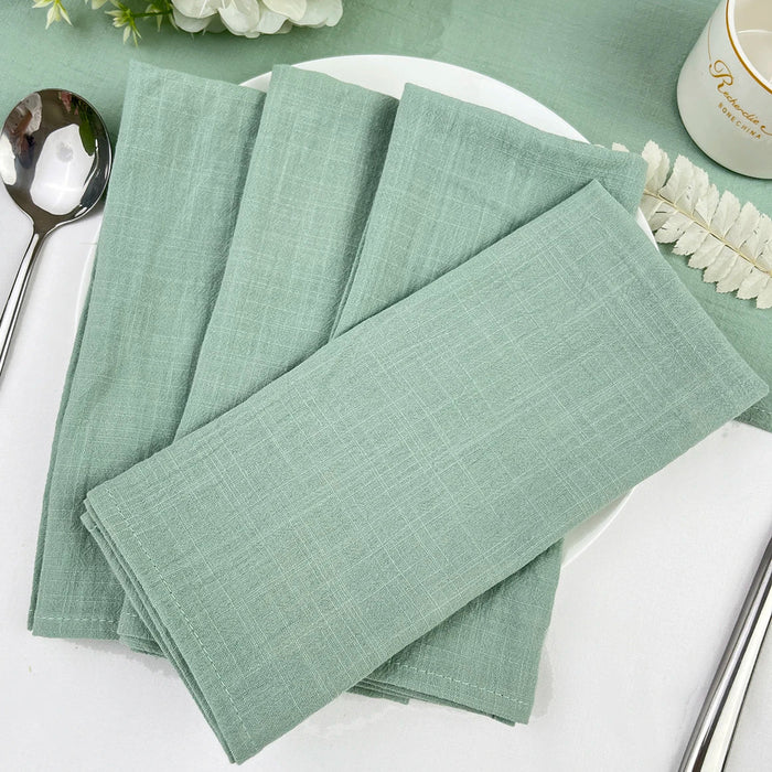 Set of 50 Hotel Serving Cloth Napkins - 30x45cm Cotton Fabric Serviette Kitchen Tea Table Towels for Farmhouse Wedding Decoration