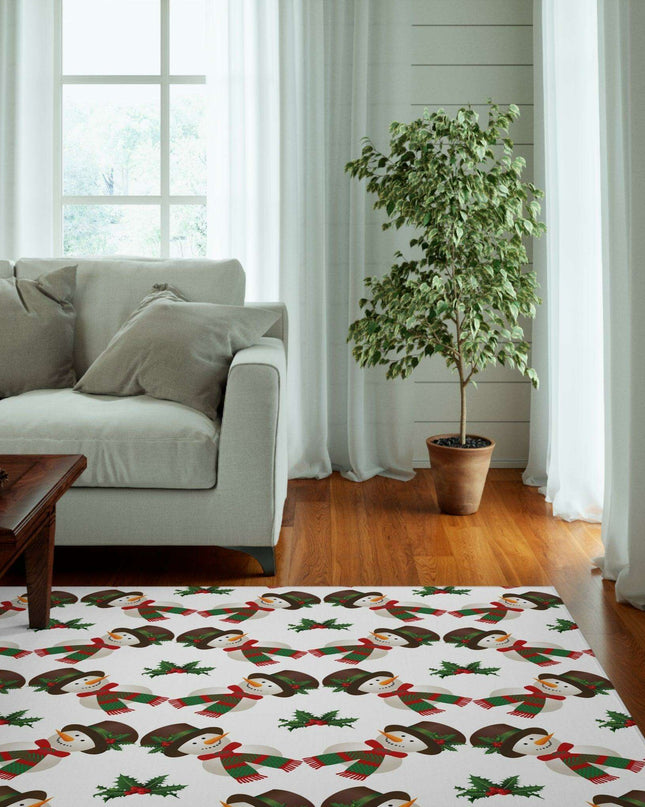 Cozy Winter Wonderland Snowman Plush Area Rug - Embrace Comfort and Classic Charm