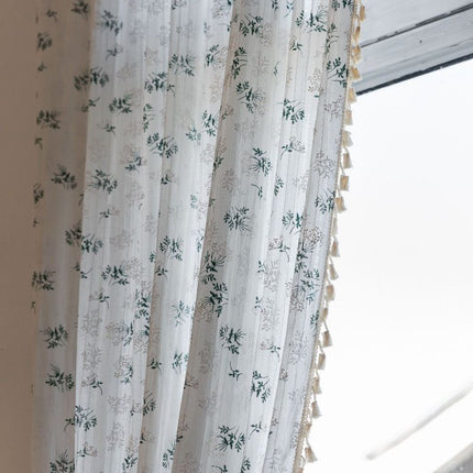 Tassel & Daisy Short Café Curtain | Kitchen & Floating Window, 3 Styles