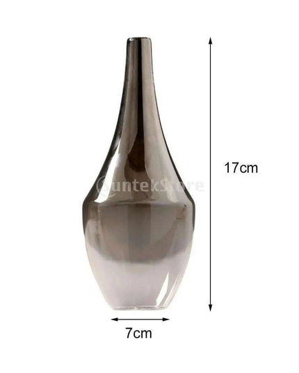 Sophisticated Ash Ombre Glass Vase - Chic Decorative Accent for Any Space