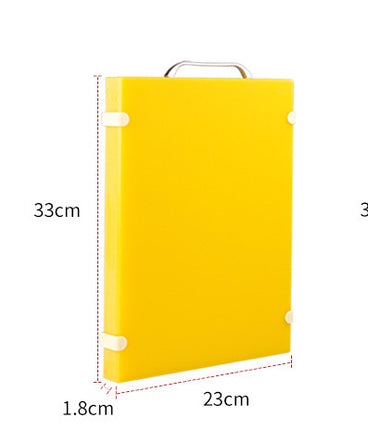 Non Slip PE Cutting Board Set Yellow White Sizes 33x23 to 50x34.5 cm