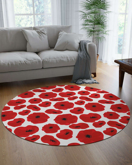 Playful Elegance Chenille Round Area Rug