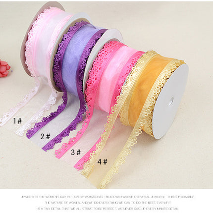 Peekaboo Studio Ultrasonic Mesh Lace Ribbon - Durable Polyester Materi