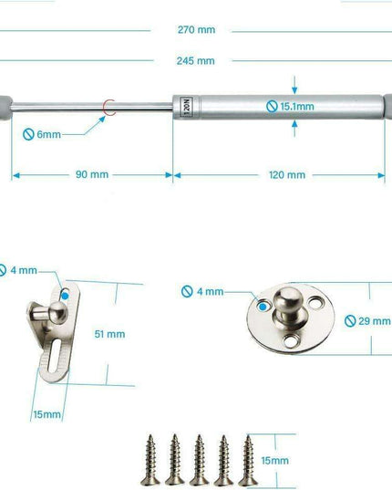 Revolutionary Hydraulic Gas Spring Stay Kit for Smooth Cabinet Door Operation