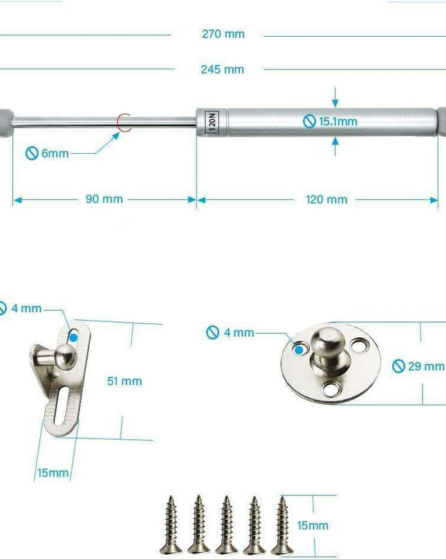 Revolutionary Hydraulic Gas Spring Stay Kit for Smooth Cabinet Door Operation
