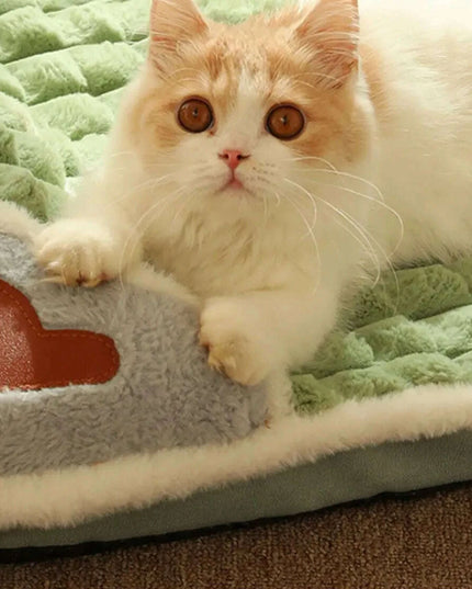 Cozy MADDEN Luxury Plaid Dog Mat for Small to Medium Dogs and Cats - Removable, Washable Fluff Bed