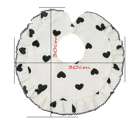 Adorable Floral Lace Baby Bib - Soft Cotton Burp Cloth