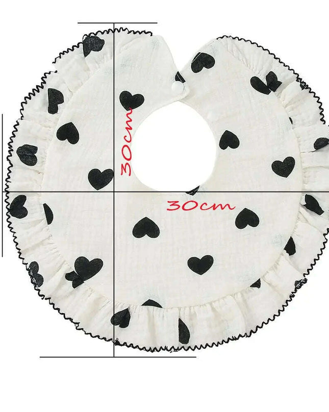 Adorable Floral Lace Baby Bib - Soft Cotton Burp Cloth