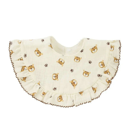Adorable Floral Lace Baby Bib - Soft Cotton Burp Cloth