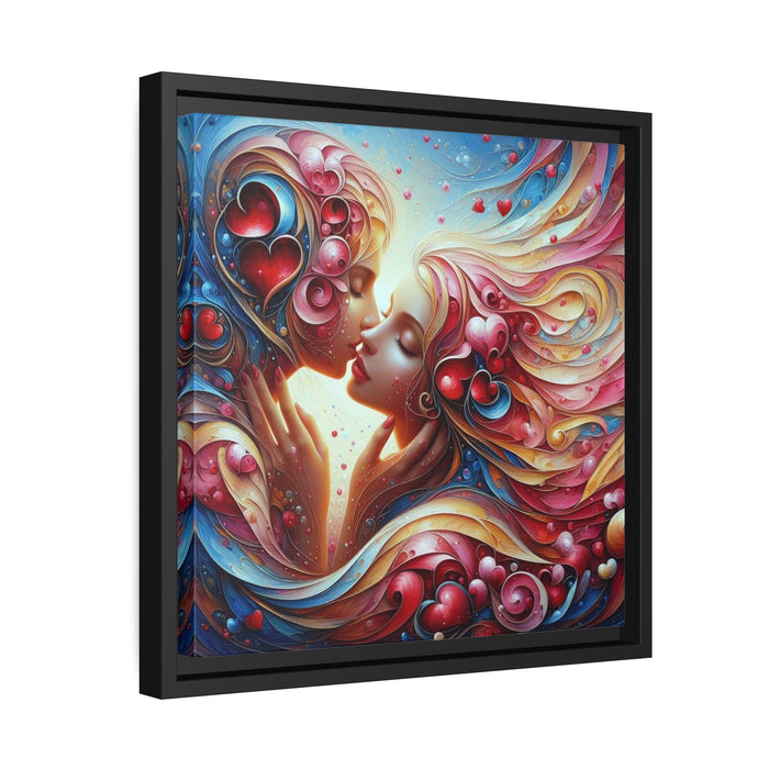 Elegant Romance - Premium Matte Canvas Artwork in Sleek Pinewood Frame