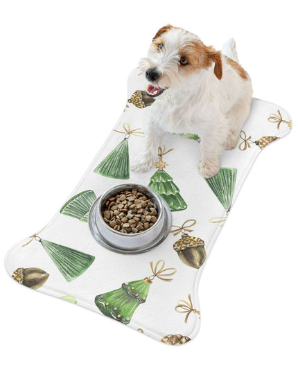 Customizable Whimsical Pet Feeding Mats - Fun Bone & Fish Designs