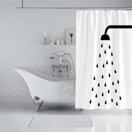 Waterproof Polyester Shower Curtain – 4 Colours, 2 Weights