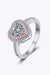 Elegant Lab-Diamond Heart Ring with Sparkling Zircon Accents