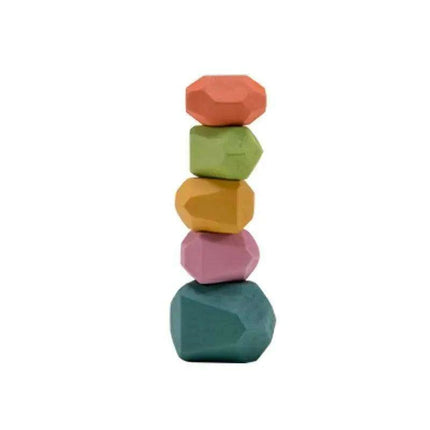 Colorful Wooden Building Blocks Kit for Creative Learning and Logical Development