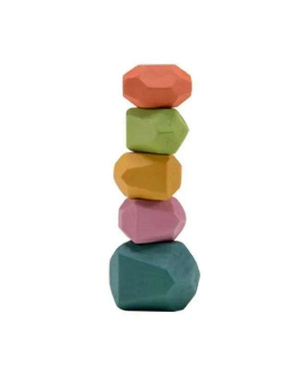 Colorful Wooden Building Blocks Kit for Creative Learning and Logical Development