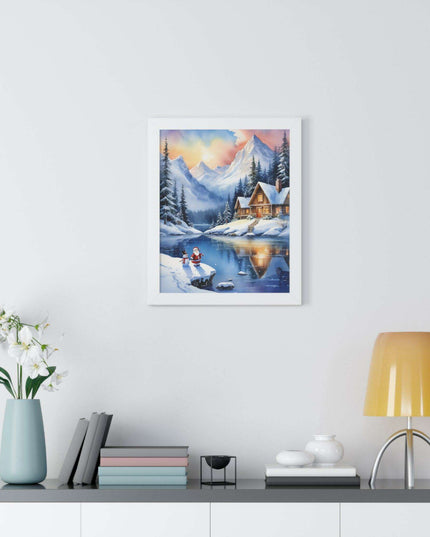 Sustainable Elegance: Eco-Friendly Fantasy Christmas Vertical Wall Art