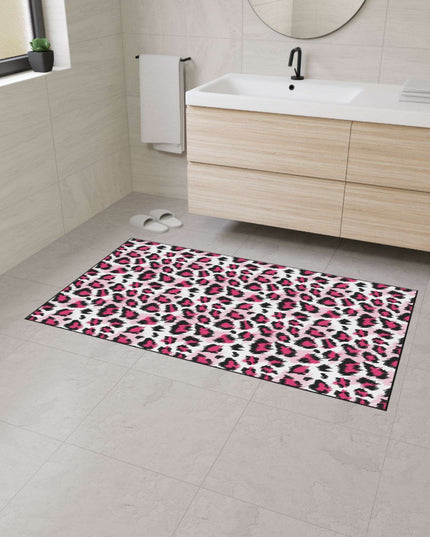 Stylish Pink Leopard Print Area Rug for a Trendy Home Refresh