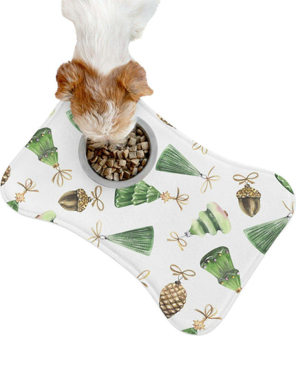 Customizable Whimsical Pet Feeding Mats - Fun Bone & Fish Designs