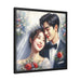 Elegant Wedding Couple Matte Canvas Frame - Sustainable Dimensions