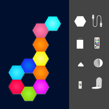 Peekaboo Studio Color-changing Honeycomb Wall Lamp with Smart Inductio