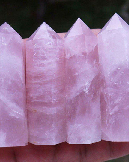 Elegant Handcrafted Rose Quartz Crystal Point for Positive Energy and Harmony