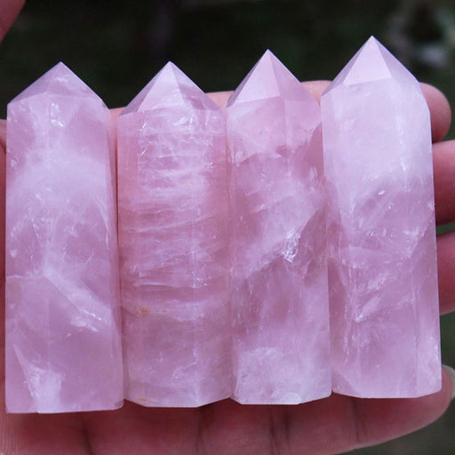 Elevate Your Home Decor with Handcrafted Pink Rose Quartz Crystal Point