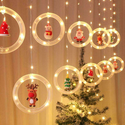 Whimsical Santa Claus LED Curtain Lights for Enchanting Holiday Cheer