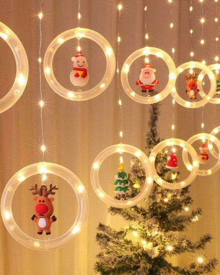 Whimsical Santa Claus LED Curtain Lights for Enchanting Holiday Cheer