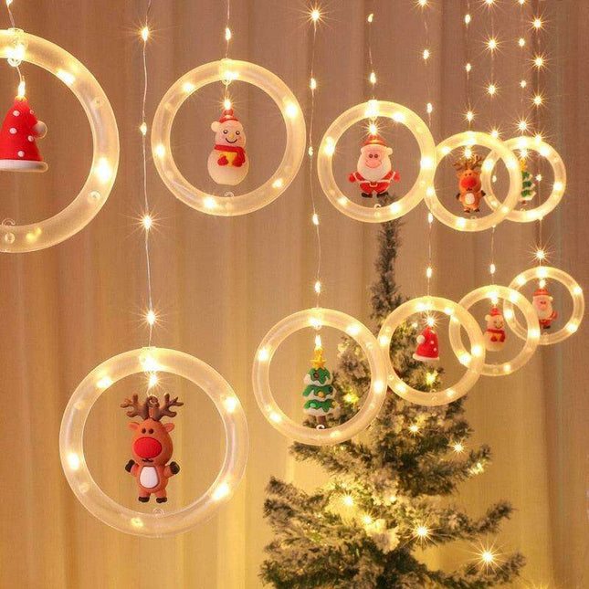 Whimsical Santa Claus LED Curtain Lights for Enchanting Holiday Cheer