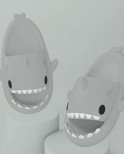 Adult's Slippers Indoor Outdoor Funny Shark Cartoon