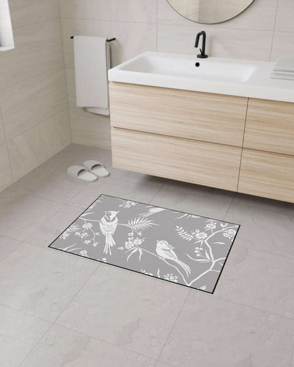 Chic Customizable Nordic Birds Floor Mat for Contemporary Home Styling