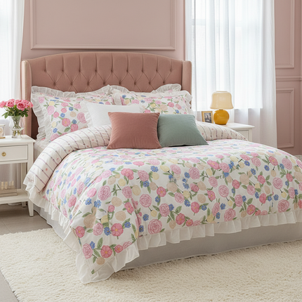 Peekaboo Studio Fashion Cotton Quilt Cover - Soft, Durable for Dormito Duvet Covers fashion-cotton-quilt-cover-dormitory-bed Home Textiles›Bedding & Linens››Bedspreads & Coverlets›Comforters, Duvets & Bedding Sets