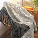 Stylish Nordic Geometric Wool Blanket With Summer Thin Design
