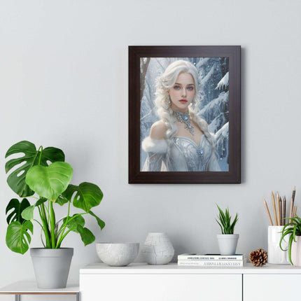 Winter Wonderland Puppy Framed Gaming Art - Sustainable Decor for Your Home