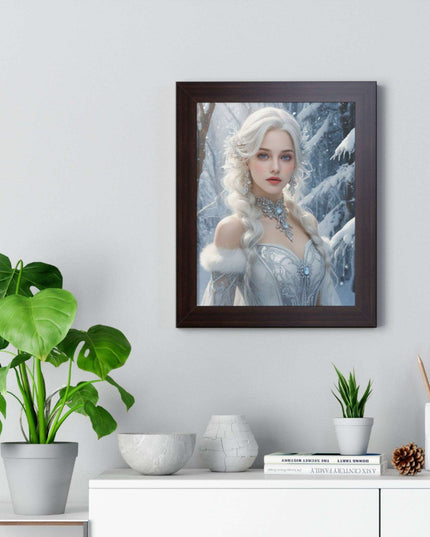 Winter Wonderland Puppy Framed Gaming Art - Sustainable Decor for Your Home