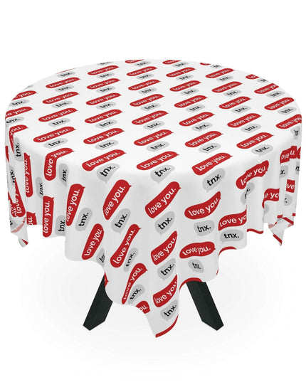 Elegant Personalized Valentine’s Day Square Table Cover