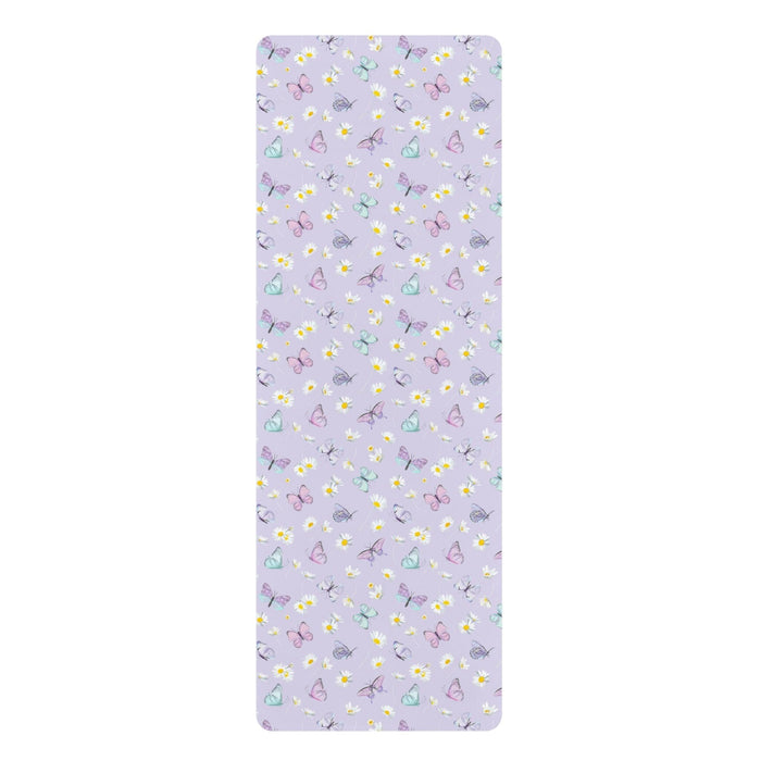 Luxurious Purple Floral Yoga Mat - Exquisite Design for Elevated Sessions