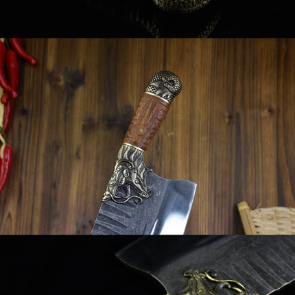 Fire Dragon Bone Cutter With 7Cr17MOV Blade And Rosewood Handle