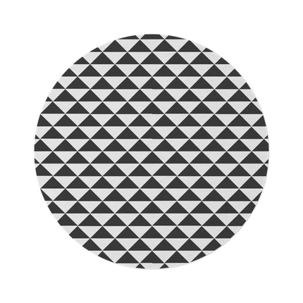 Vibrant Vintage-Inspired Circle Rug - Luxurious Chenille with Playful Patterns