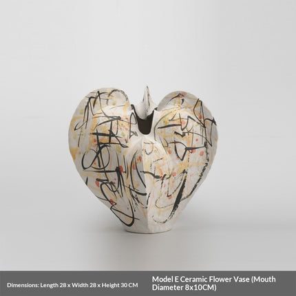 Carambola Ceramic Vase Ornament Abstract Artist Modern Minimalist Glazed Pottery