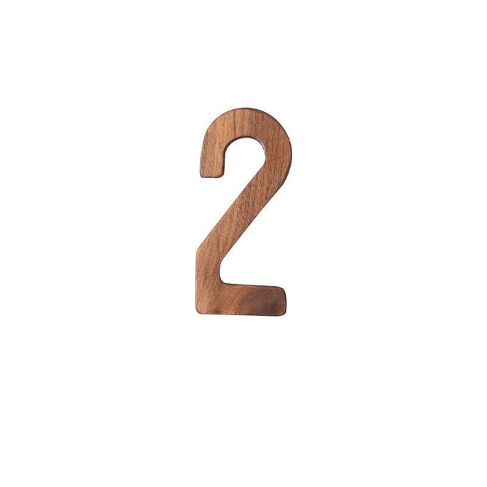Elegant Black Walnut Nordic Address Sign
