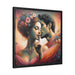 Enchanting Love Whispers - Valentine Matte Canvas Artwork in Pinewood Frame
