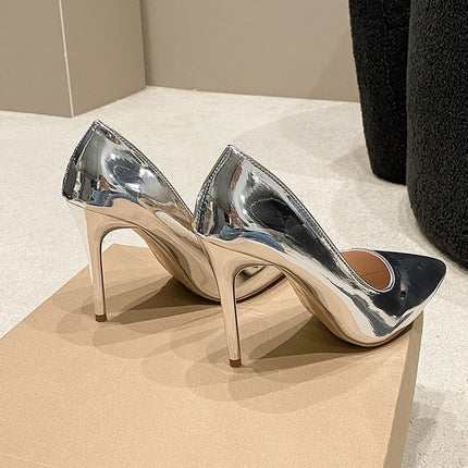 Peekaboo Studio Pointed Slip-On Stiletto Heels with High-Grade Comfort